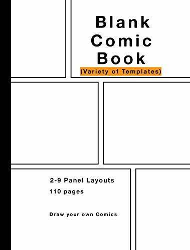 Blank Comic Book: Variety of Templates, 2-9 panel layouts, 110 pages, 8.5 – GOOD