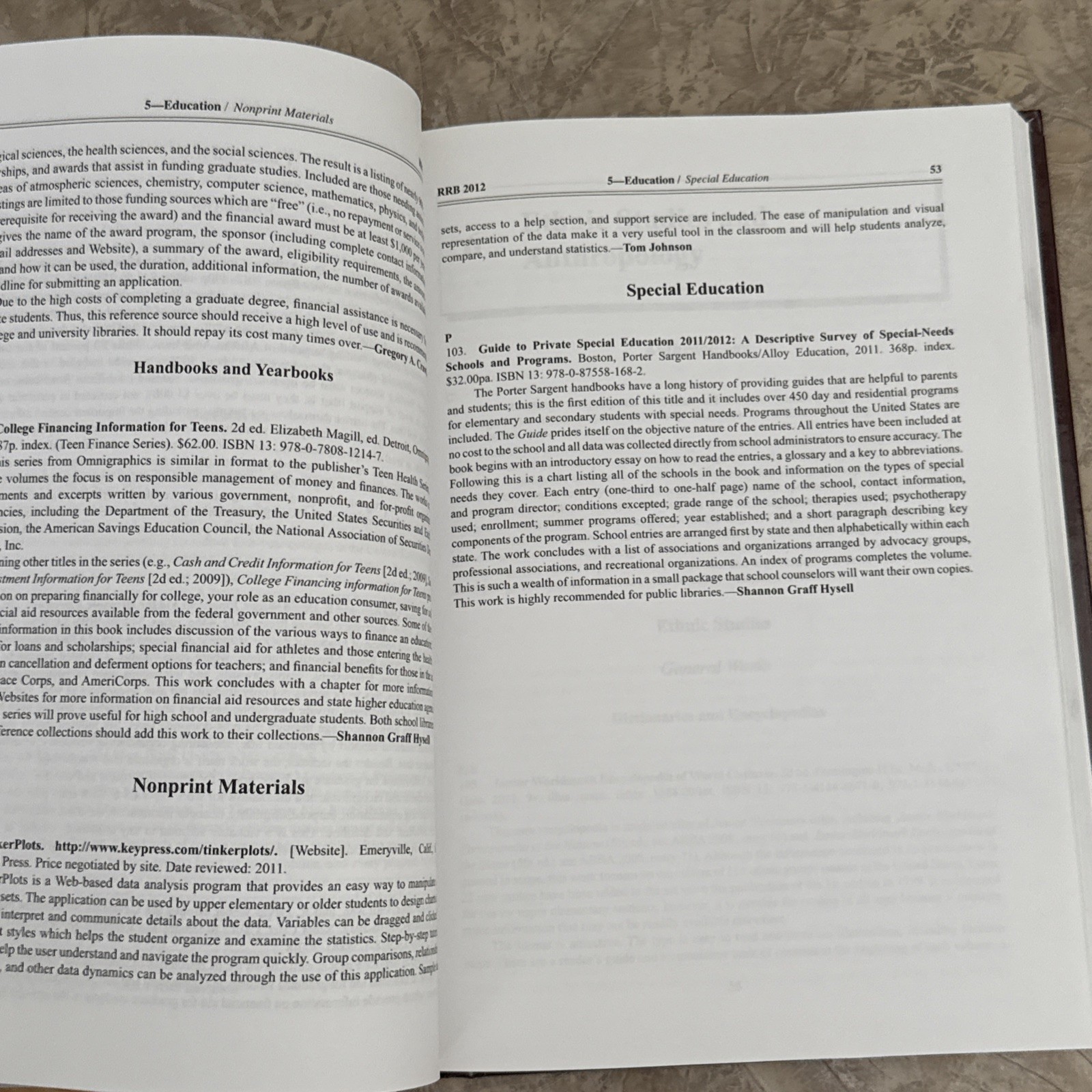 Recommended Reference Books Vol 32 2012 Hysell Ex-Library Very Good Condition