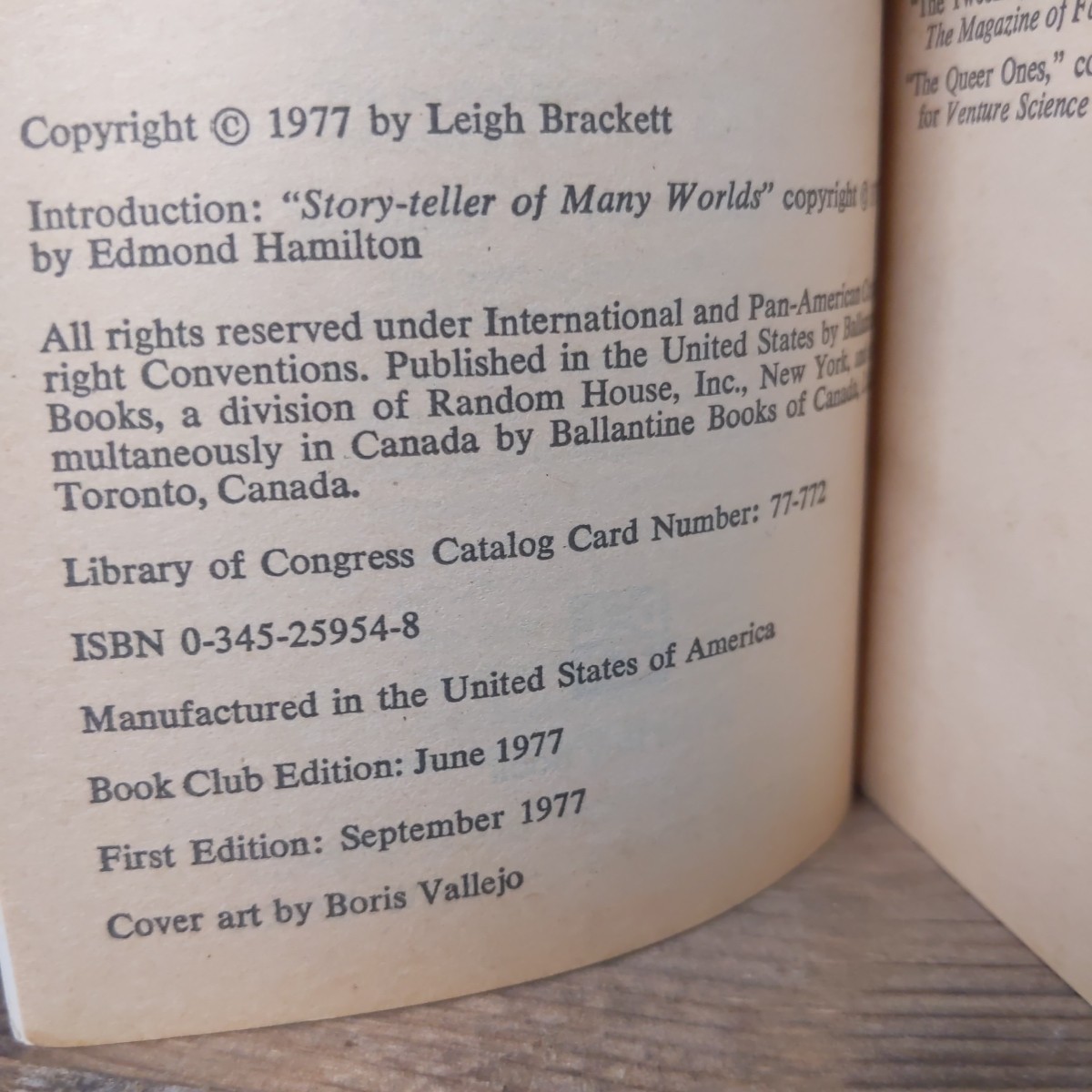 The Best of Leigh Brackett (1977, Del Rey, Vintage Science Fiction Paperback)