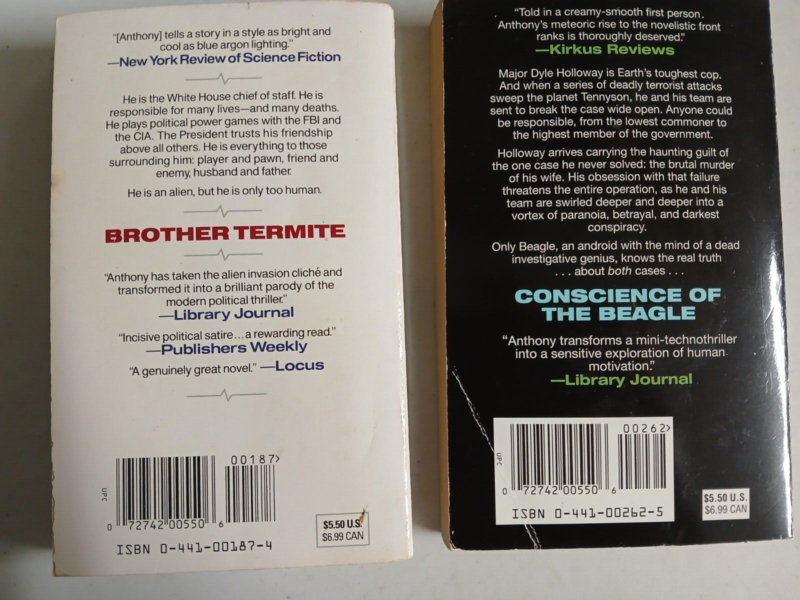 Conscience of the Beagle & Brother Termite by Patricia Anthony—1995 PB good