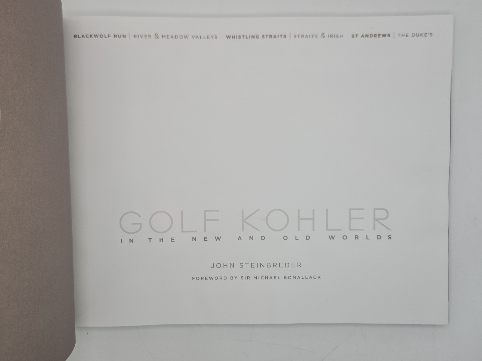 Golf Kohler In The New And Old Worlds Complete 6 Volume Set 2010