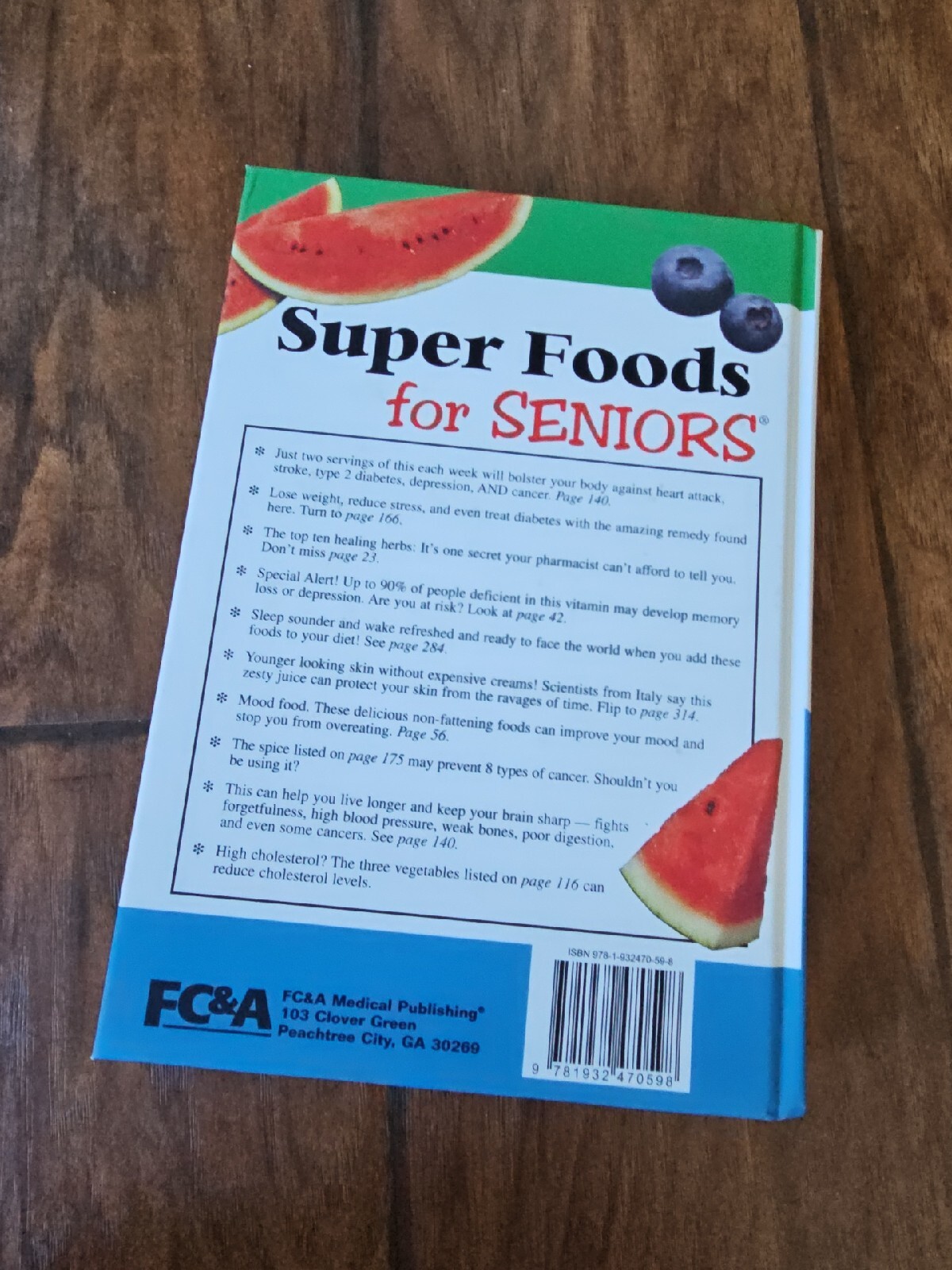 Super Foods for Seniors – ISBN 9781932470659 Free Handbook Included NEW other